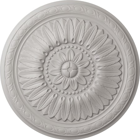 Temple Ceiling Medallion (Fits Canopies up to 9 1/4"), Hnd-Painted Ultra Pure White, 24"OD x 1 5/8"P